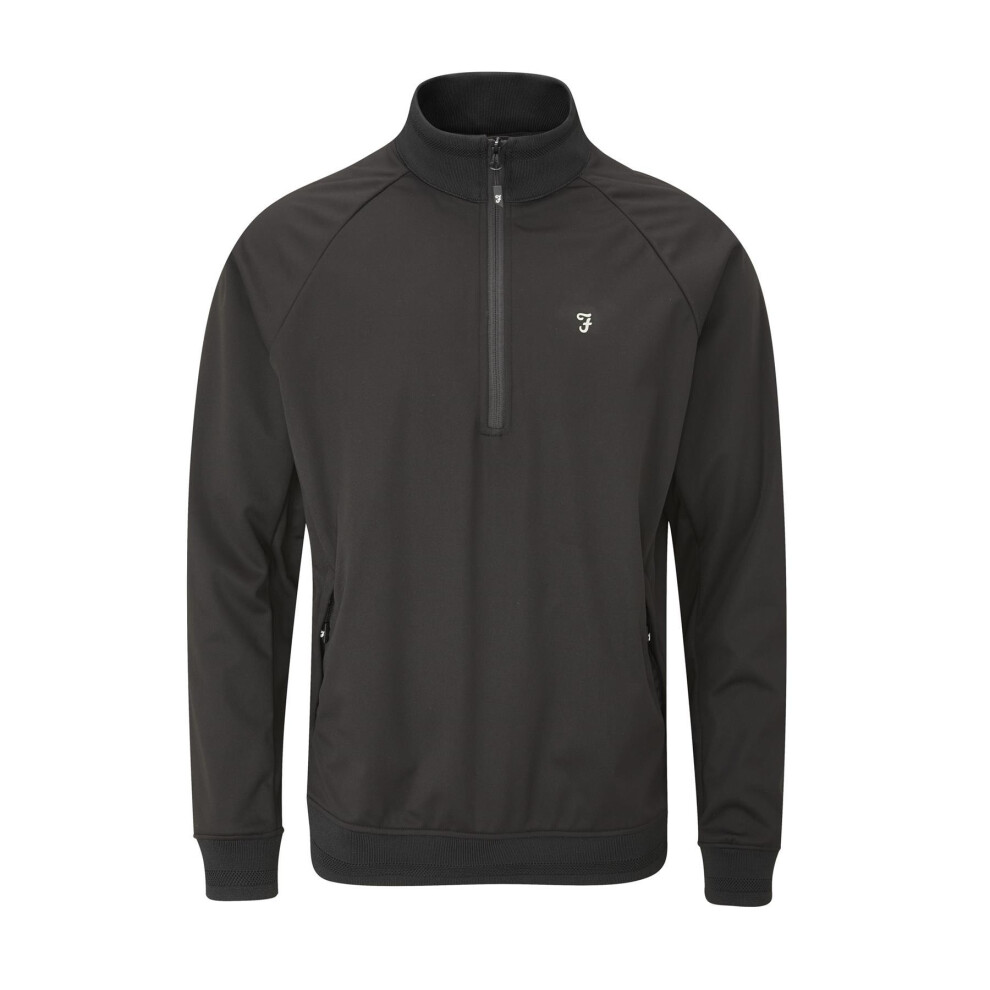 Farah (L, Black) Mens Kala Quarter Zip Jacket