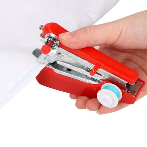 Sewing Machine - Portable - Manual Operation - Simple Sewing Tools - Red Color 2
