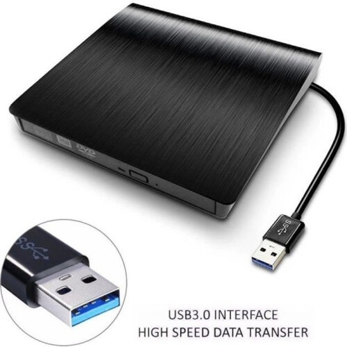 Slanke externe USB 3.0 dvd-brander/cd-brander/dvd-lezer voor laptop