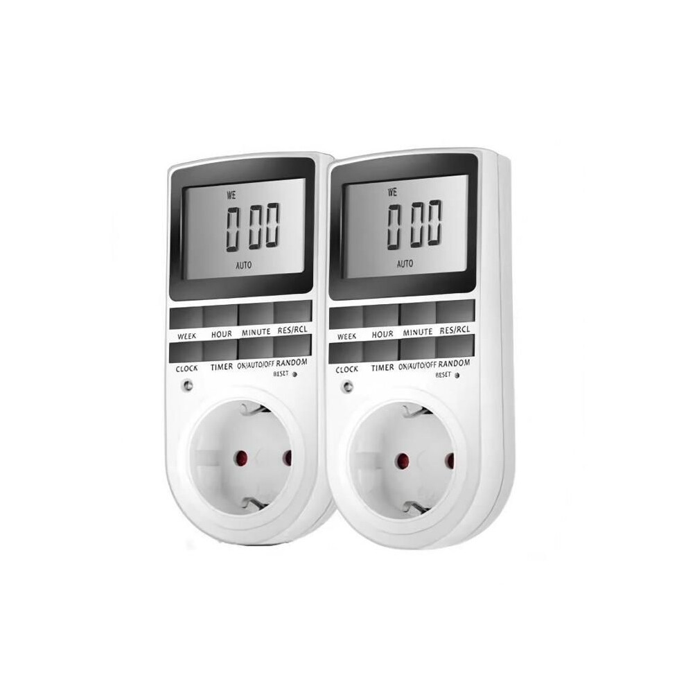 Programmable Digital Plug With Daily Timer, Lcd Screen, And Random Mode (2 Pack) 9149891837133