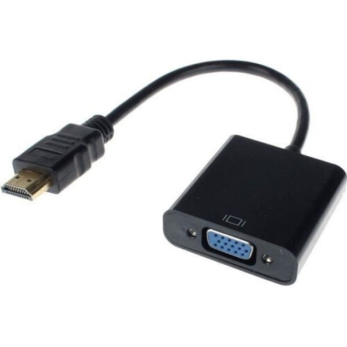 Μετατροπέας HDMI σε VGA με καλώδιο USB ήχου 1080p για υπολογιστή, μαύρο H026F0