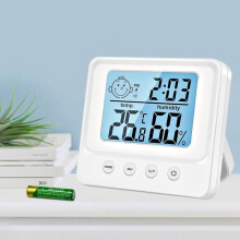 Innenthermometer mit Hygrometer, intelligente Hintergrundbeleuchtung, Thermometer mit Hygrometer für Zuhause, Büro und Gewächshaus