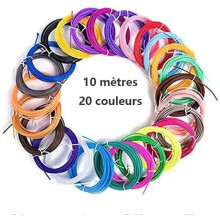 3D PLA-filament - YOLISTAR - 1,75 mm - 20 kleuren - Totale lengte 200 m