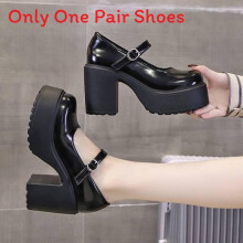 (Black,39)Chaussures basses Mary Jane pour femme avec talon épais sangle réglable automne printemps