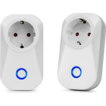 Intelligente Steckdose – 2er-Pack – Kompatibel mit Google Home/Alexa – Fernbedienung – Weiß