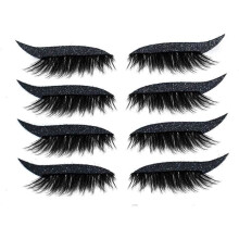 Magnetische künstliche Wimpern mit Eyeliner-Aufklebern – 7 Farben, 4 Paar 3D-Magnetwimpern, natürlicher Effekt, wiederverwendbare künstliche