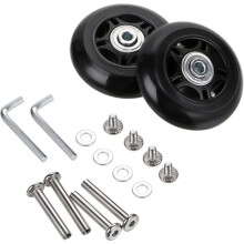 Lot de 2 roues de rechange pour valise 70 x 24 mm, kits de réparation de roues de valise, compatibles avec les patins à roues alignées