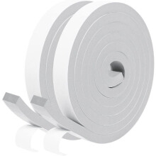 Selbstklebender Schaumstoff-Isolierstreifen 20 mm x 10 mm x 2 m, winddichte Türdichtung, stoßfeste Dichtung für Türen und Fenster.
