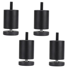 4 Pieces Aluminum Alloy Furniture Legs Sofa Couch Table TV Stand Support Feet Black 8cm Slotted