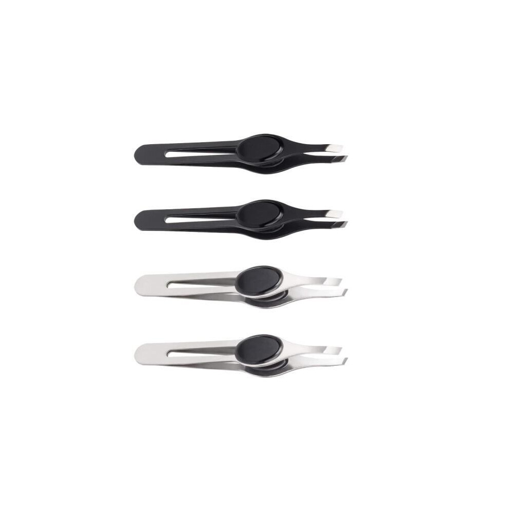 Aihontai Tweezers - Not Specified - Pack Of 4 - Stainless Steel - Non-Slip - Angled Tips