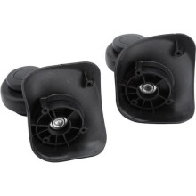 Accessoires de réparation de bagages - Roues - 2 pièces - Universelles - PVC noir - 10,8 x 10,3 cm