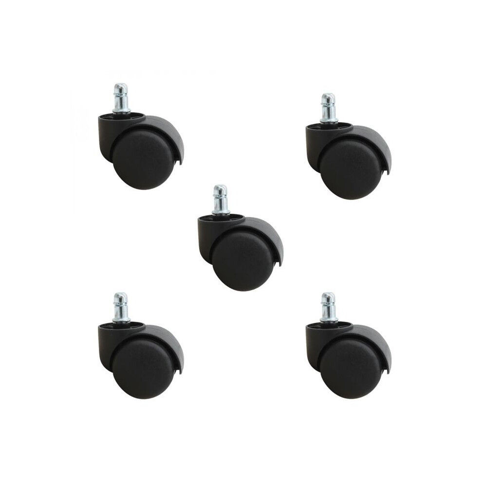 Set Of 5 Swivel Casters For Stool Or Office Chair - Black - Vivezen 9149891838680
