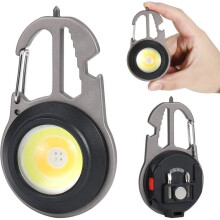 Mini-LED-Taschenlampe, tragbare Arbeitsleuchte für den Schlüsselanhänger, 800 Lumen, 7 Modi, wiederaufladbar und wasserdicht [Energieklasse