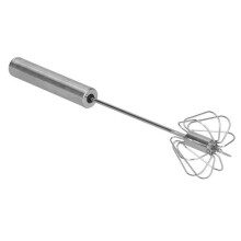 Sonew Handmixer, halbautomatischer Edelstahl-Handquirl für kleine Eier