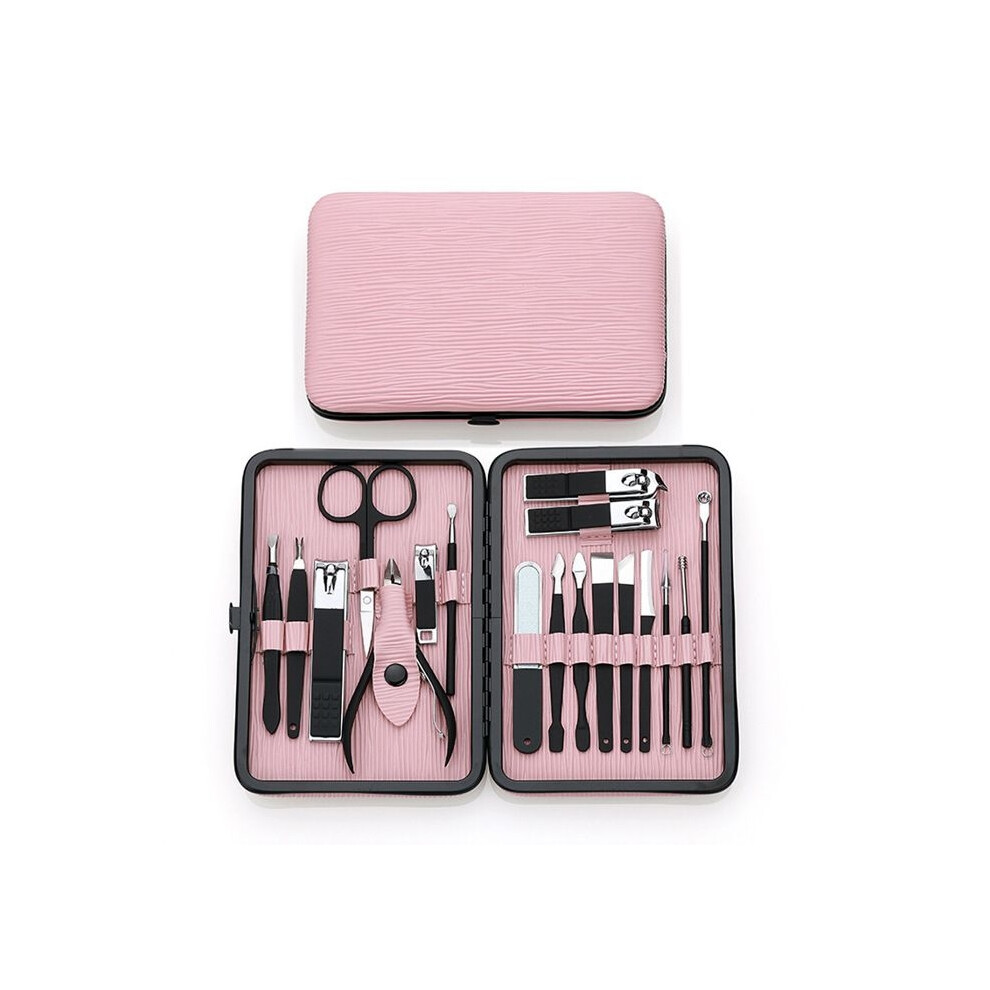 Aihontai Professional Manicure Kit With Nail Clippers And Pedicure Tools - Stainless Steel Women's Grooming Kit