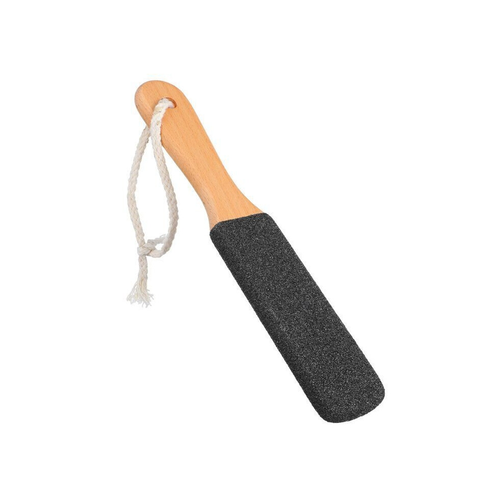 Aihontai Pedicure Foot File - 2-Piece Set, Pumice Stone + Wooden Brush - Suitable For Removing Dead Skin And Calluses