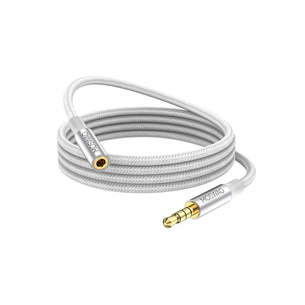 3.5Mm 4-Pole Audio Jack Extension Cable For Headphones And Microphone, Braided Nylon Male To Female Stereo Audio Extension Cable [A1] 9149891848573