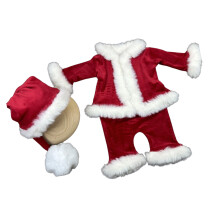 Baby Santa Photoshoots Outfit Easy to Wear Christmas-S Boy
