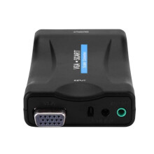 VGA-zu-SCART-Adapter – Hochgeschwindigkeits-Audio/Video – NTSC/PAL/SECAM – Leichtgewicht