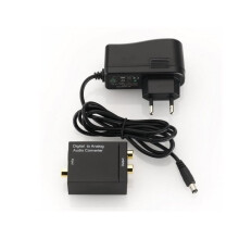 Digitaal-naar-analoog-audioomzetter - Zet een digitaal signaal (SPDIF optisch of coaxiaal) om in een analoog signaal (RCA).