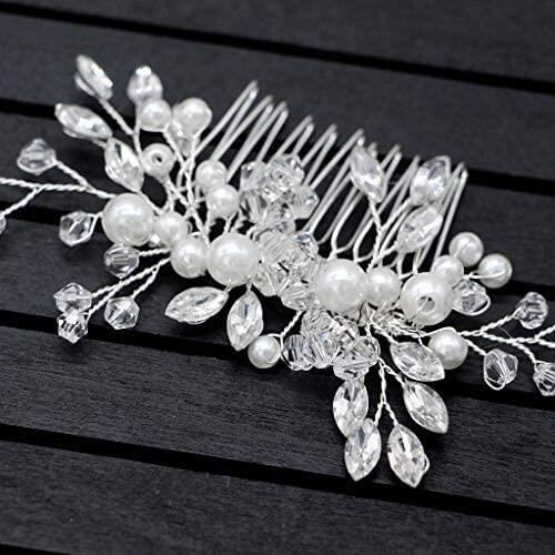 Bruidskam - Elegant - Parels - Haarsieraad - Bruiloftaccessoire 1