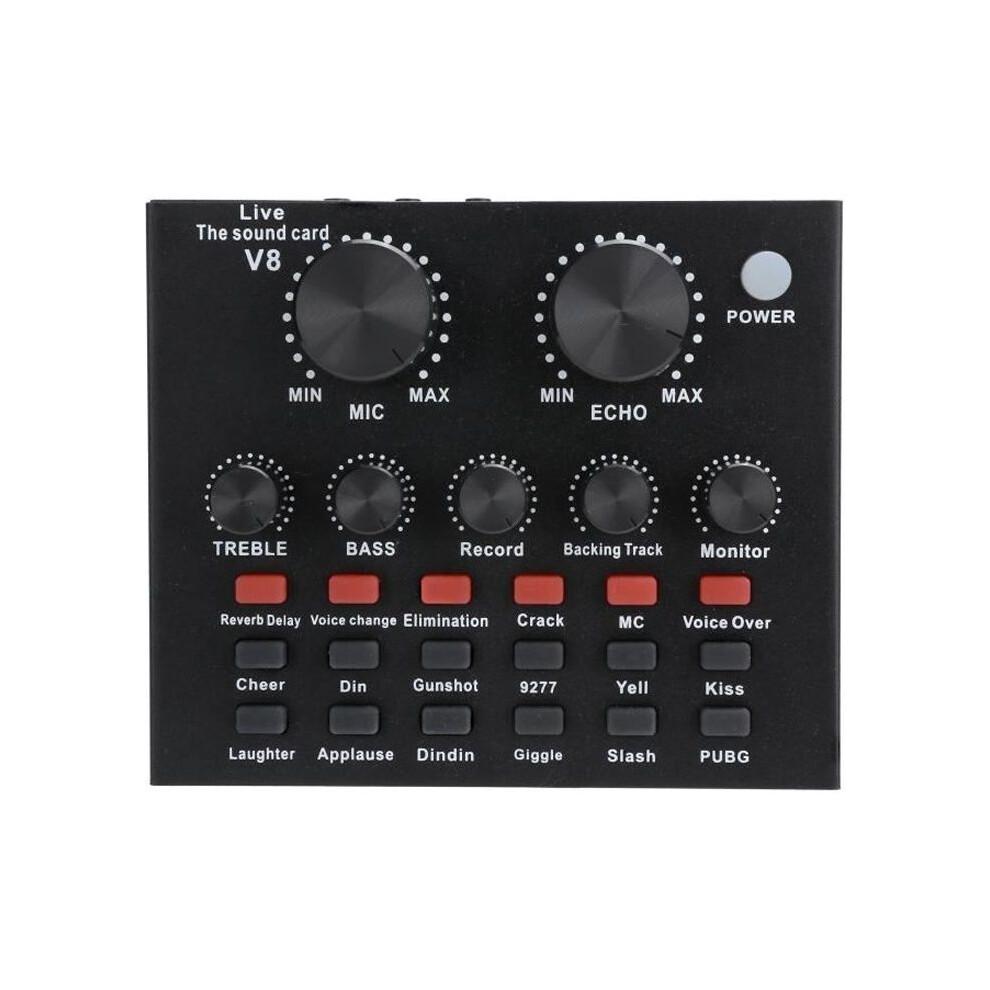 Duo Voice Changer Card, Live Sound Card, Voice Card For Mobile Phones And Computers Black 9149891848221