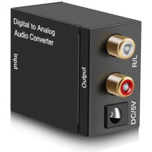 Digitaal-naar-analoog-audio-omzetter, Toslink coaxiale audio naar RCA L/R audio 3,5 mm-adapter