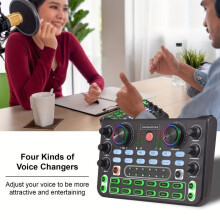 Live geluidskaart, audiomixer, desktopopname, zang, ruisonderdrukking 5V 44,1 kHz, voor streaming, podcasting, gaming