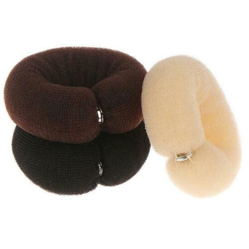 3 hiusrullan setti, musta/beige/ruskea, 4 x 22 cm 1