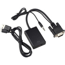 Video Converter - C0930 - VGA to HDMI - 1080p - 3.5mm Audio - Plug and Play