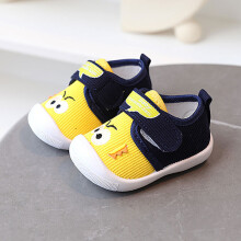 (Blue Yellow,17)Chaussures d'apprentissage bébé avec semelle douce son pour nourrissons garçons filles coton haut