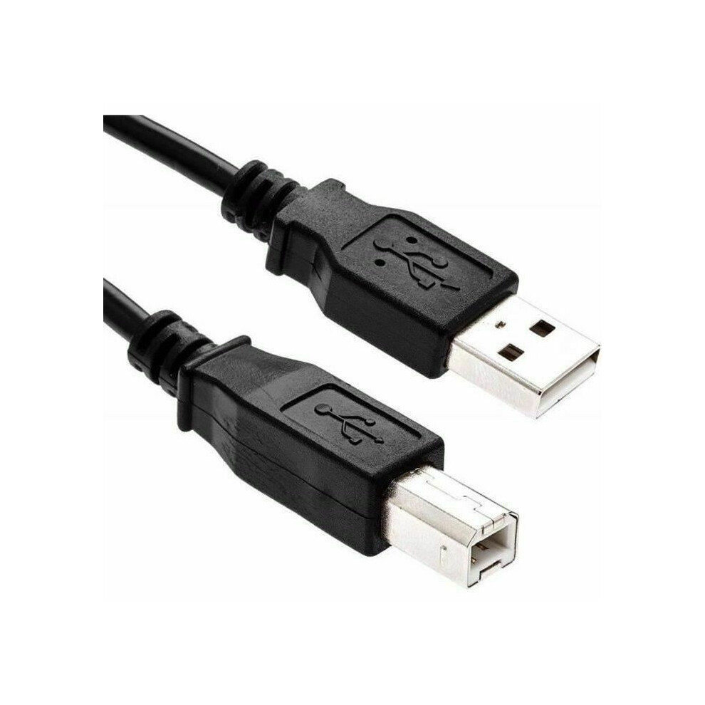 Ab Usb Printer Cable For Hp Deskjet Photosmart Laserjet Officejet Inkjet Canon Pixma Scanner, Replacement Cord 1.80M Black 9149891848634