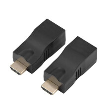 HDMI-Verlängerungskabel – Nicht spezifiziert – 30 m – RJ45 auf HDMI – Plug & Play – Unterstützt 4K