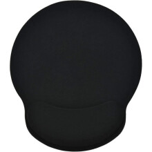 Muismat met gel polssteun, comfortabele ergonomische polssteun - Zwart