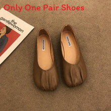(Brown,35)Chaussures plates couleur simple pour femme avec semelle intérieure rembourrée en Pu printemps tenue de bureau
