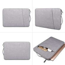 Sacoche pour ordinateur portable, étui avec poignée, sacoche pour ordinateur portable, 13,3 pouces, gris