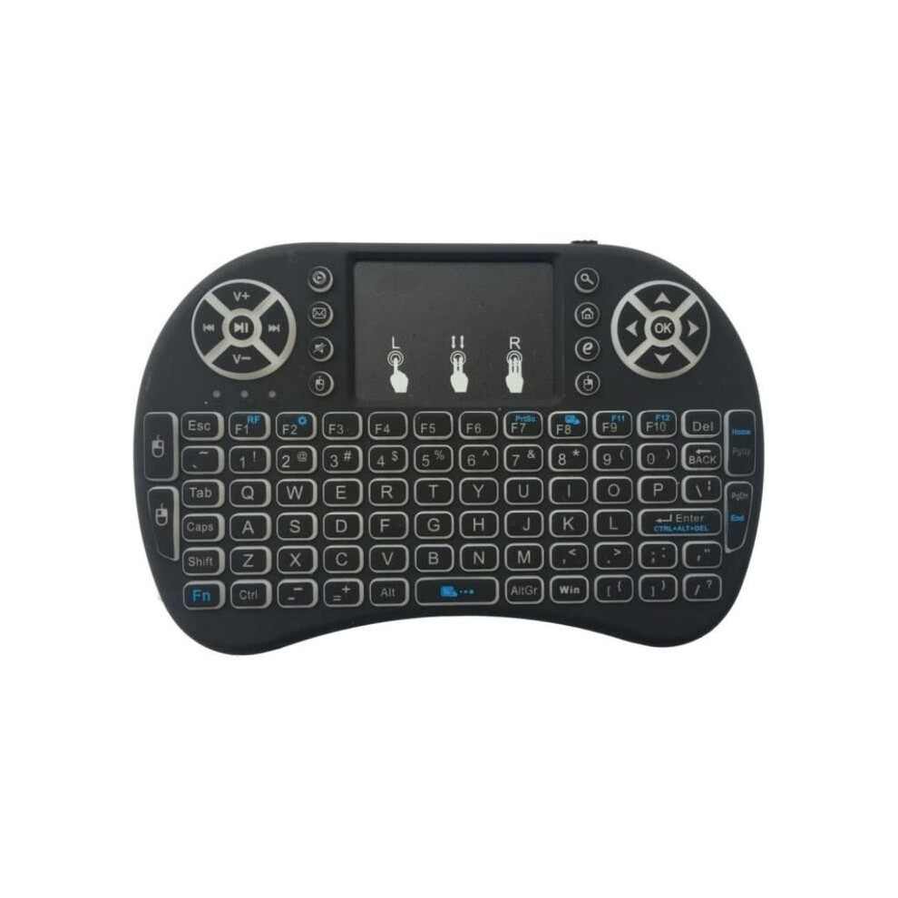 Photos - Keyboard Mini wireless  with touchpad and LED backlit mouse - Built-in rechargeable battery - 2.4 GHz USB  p[O595]