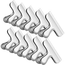 Bag Clip - TATATOYIA - 10 PCS - Stainless Steel - 76 mm - Silver