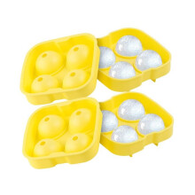 2 moules à glaçons en silicone pour 4 glaçons sphériques XXL de Ø 45 mm