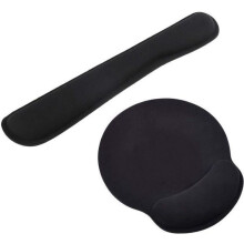 Muismat - Ergonomisch - Silicagel - Zwart - Antislip - 25,5 x 23 cm