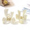 Unicra gouden parelhaarclips, strikjes, set van 2 2