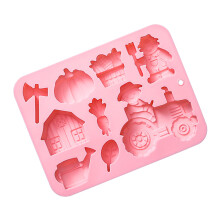 Bauernhof-Themen-Silikonformen zum Backen von Desserts,-Rosa