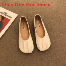 (Beige,36)Chaussures plates couleur simple pour femme avec semelle intérieure rembourrée en Pu printemps tenue de bureau