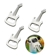 Gitarrenförmiger Flaschenöffner – 3-teilig – Zinklegierung – Tragbar und kreativ