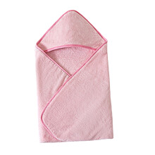 Bathrobe Hooded Blanket Children Infant Poncho Bath Towel-Pink