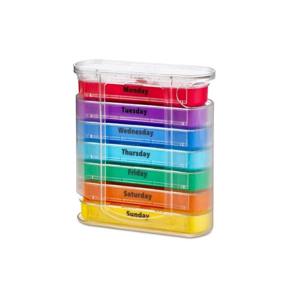 Aihontai Pill Dispenser Box With 1 Am/Pm Storage Compartments
