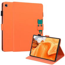 Lenovo M10 Plus TB-X606F (10,3") Tablet-Hülle, weiche, stoßfeste TPU-Schutzhülle mit Tiermotiven, Orange
