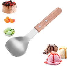 Ice Cream Scoop - Not specified - 23.2x2.5cm - Stainless Steel and Wood - 140g - Not dishwasher safe
