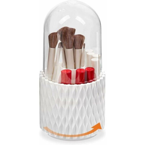360 Makeup Brush Storage with Lid, Makeup Organizer Box, Cosmetic Display Case 2