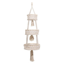 Hanging Fruit Basket - YYV - 3 Tiers - Straw - Wicker - Country Style